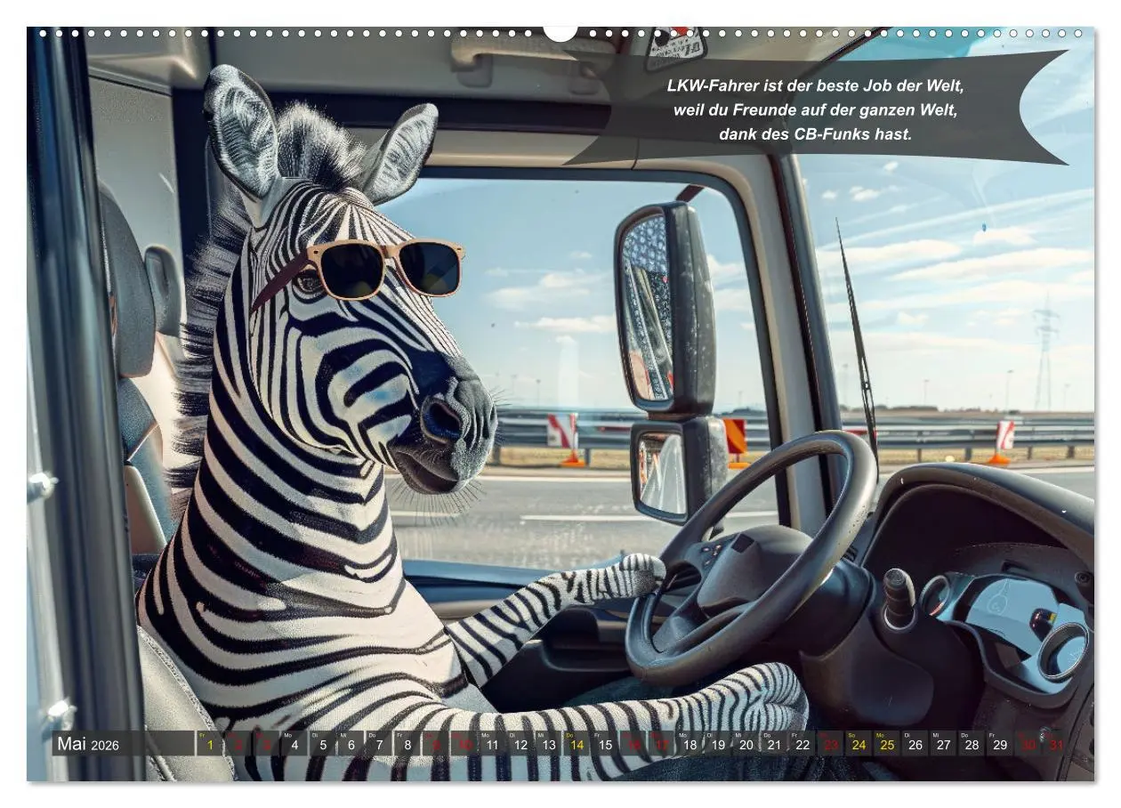 Bild: 9783457360484 | Tierisch lustige LKW-Fahrer (Wandkalender 2026 DIN A2 quer),...