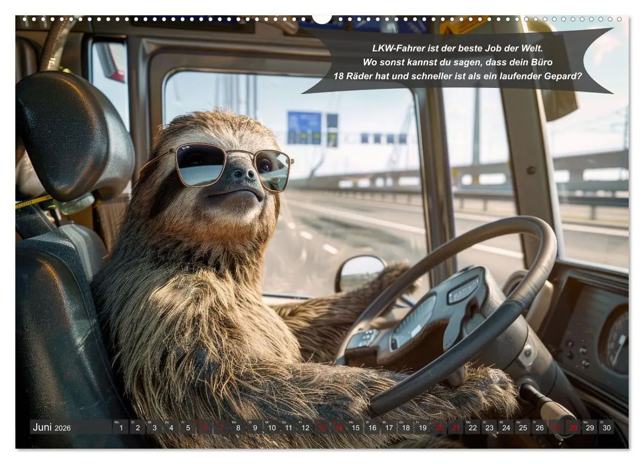 Bild: 9783457360484 | Tierisch lustige LKW-Fahrer (Wandkalender 2026 DIN A2 quer),...