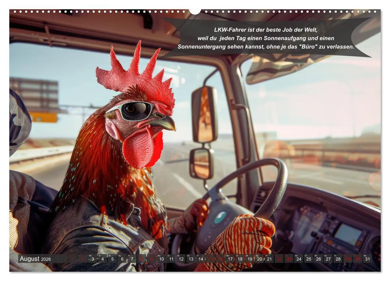 Bild: 9783457360484 | Tierisch lustige LKW-Fahrer (Wandkalender 2026 DIN A2 quer),...