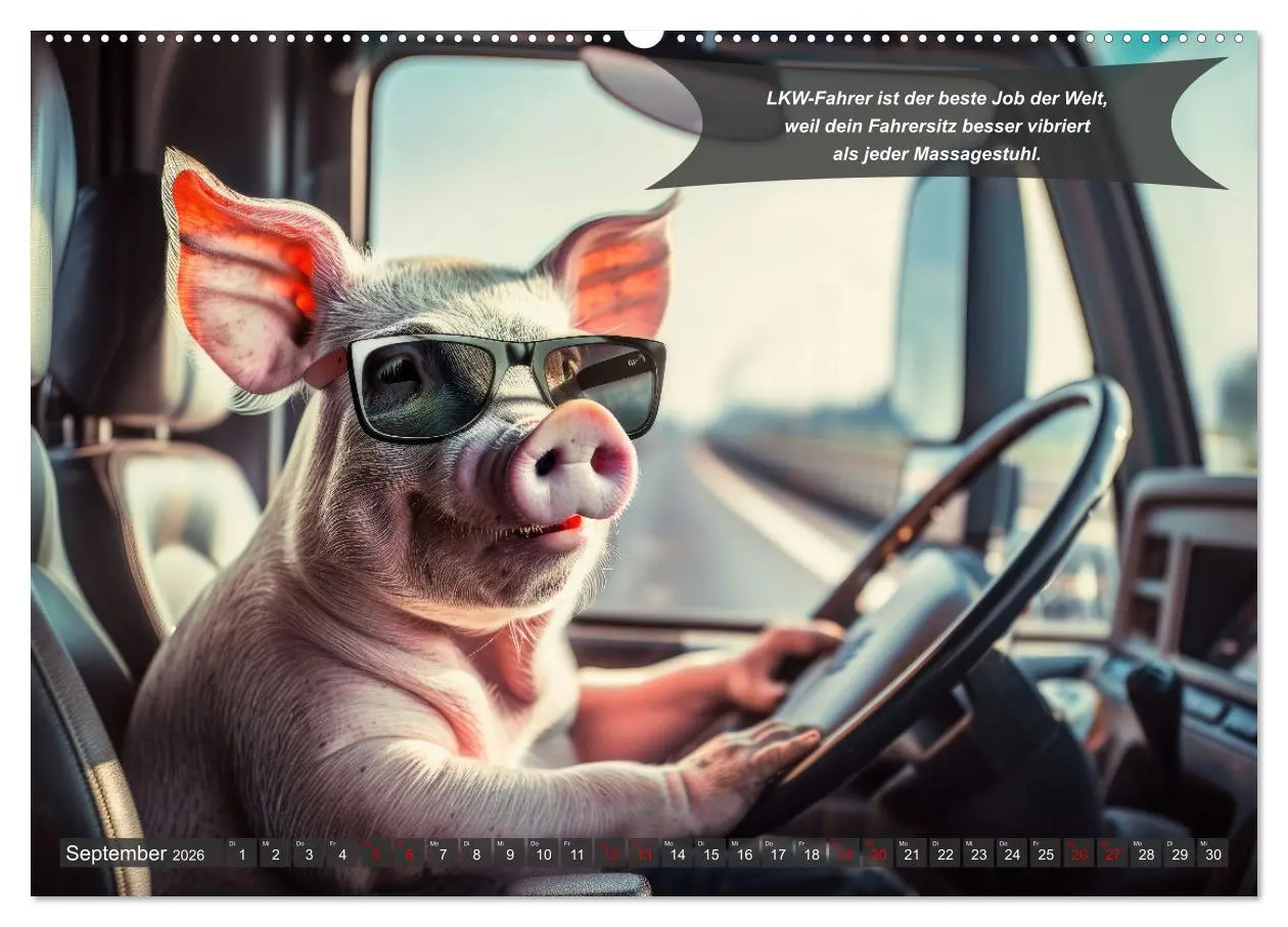 Bild: 9783457360484 | Tierisch lustige LKW-Fahrer (Wandkalender 2026 DIN A2 quer),...