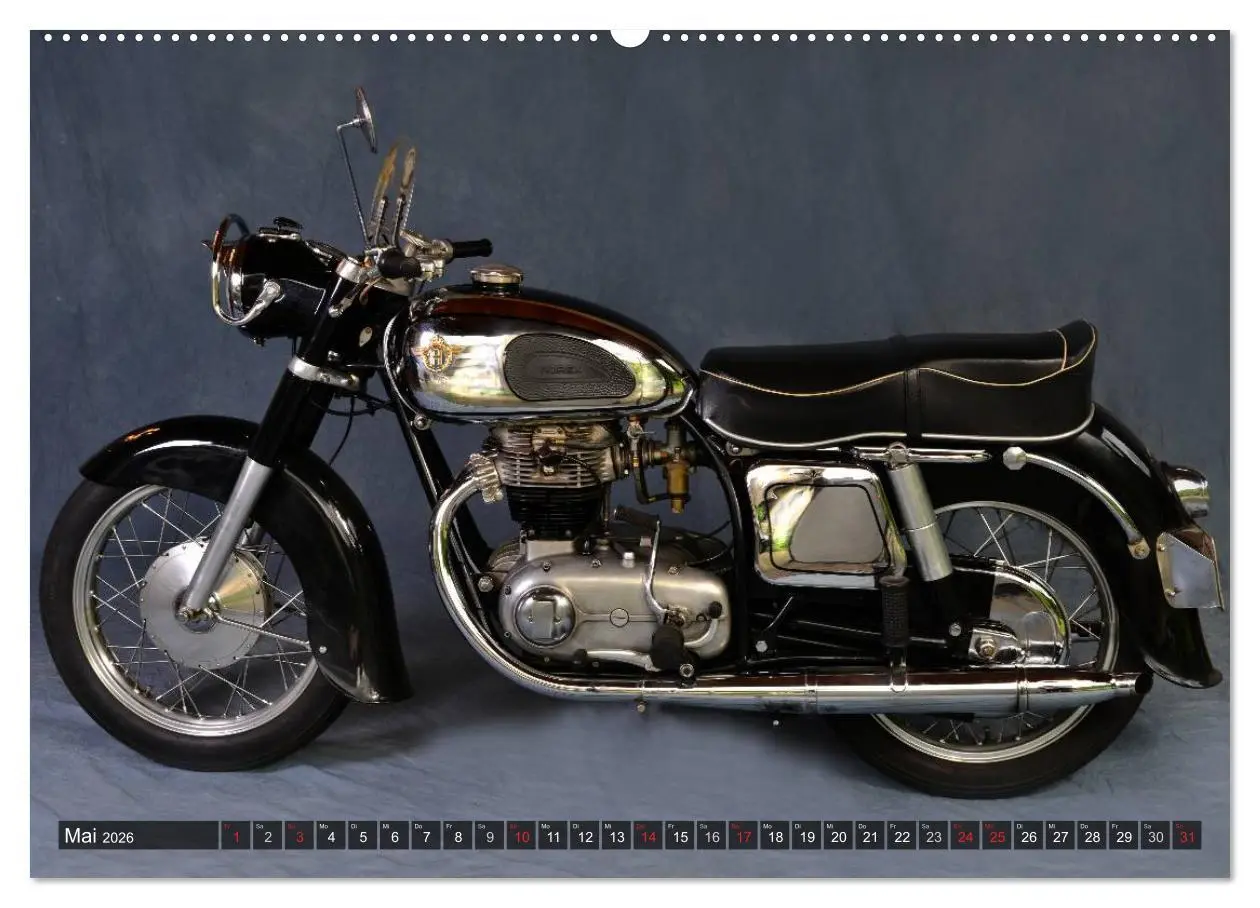 Bild: 9783516210484 | Deutsche Motorrad Oldtimer (hochwertiger Premium Wandkalender 2026...