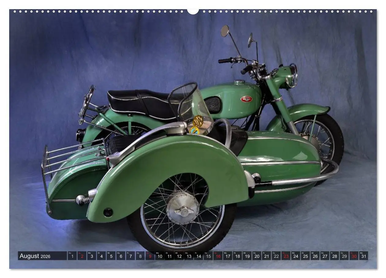 Bild: 9783516210484 | Deutsche Motorrad Oldtimer (hochwertiger Premium Wandkalender 2026...