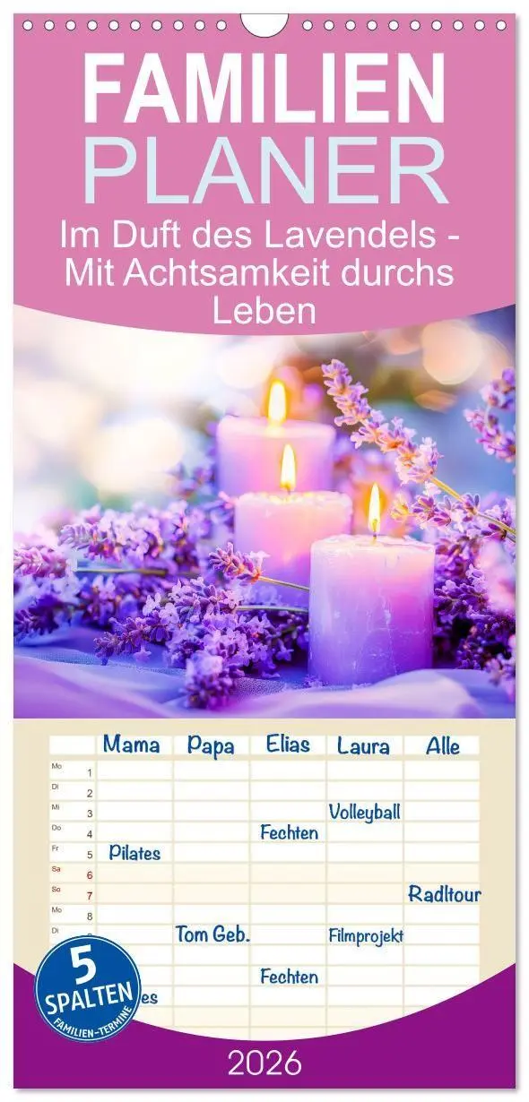 Cover: 9783516690484 | Familienplaner 2026 - Im Duft des Lavendels - Mit Achtsamkeit...
