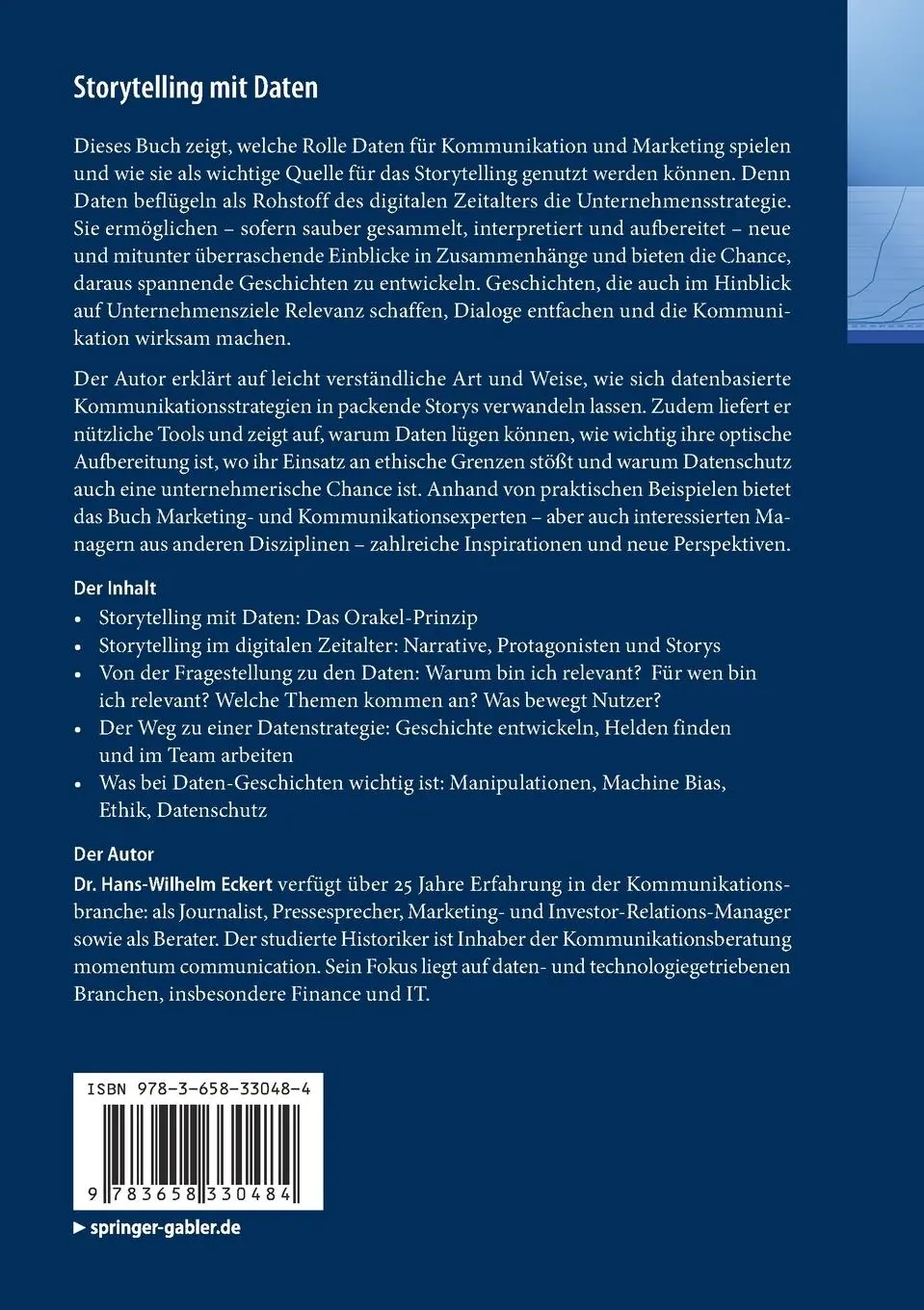 Rückseite: 9783658330484 | Storytelling mit Daten | Hans-Wilhelm Eckert | Taschenbuch | xvi
