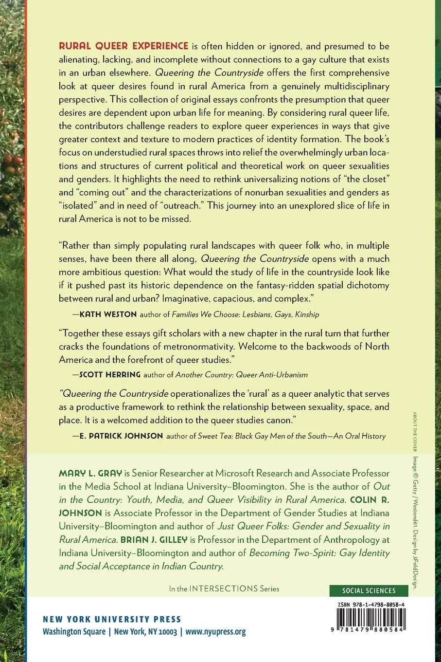 Rückseite: 9781479880584 | Queering the Countryside | New Frontiers in Rural Queer Studies | Buch