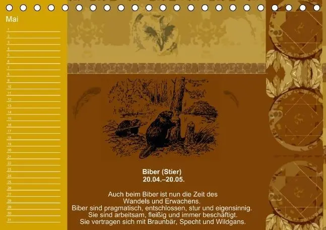 Bild: 9783660440584 | Indianisches Horoskop / Geburtstagskalender (Tischkalender...