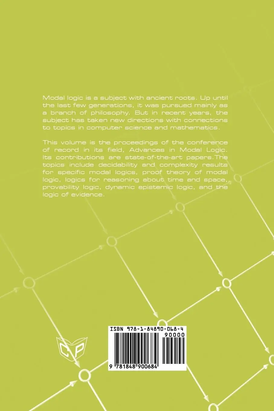 Rückseite: 9781848900684 | Advances in Modal Logic Volume 9 | Thomas Bolander (u. a.) | Buch