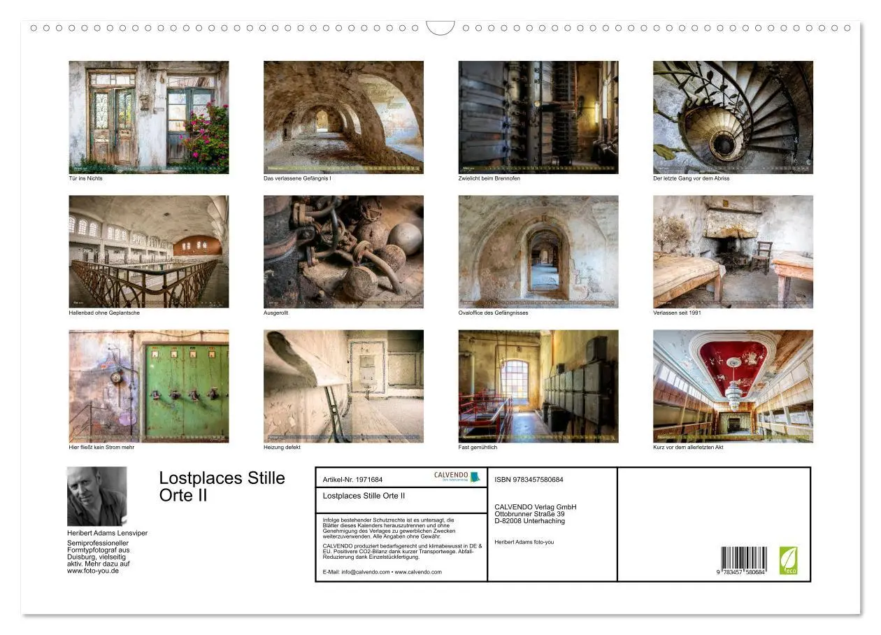 Bild: 9783457580684 | Lostplaces Stille Orte II (Wandkalender 2026 DIN A2 quer), CALVENDO...