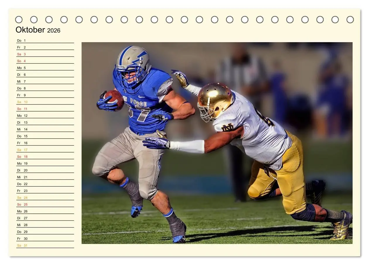 Bild: 9783457960684 | American Football - Taktik und Athletik (Tischkalender 2026 DIN A5...