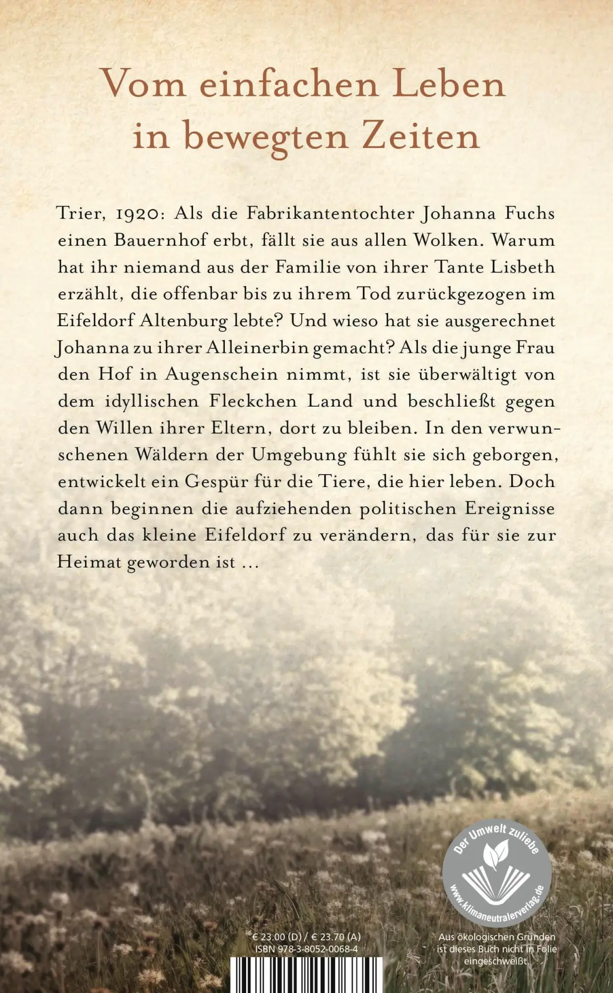 Rückseite: 9783805200684 | Eifelfrauen: Das Haus der Füchsin | Brigitte Riebe | Buch | 480 S.