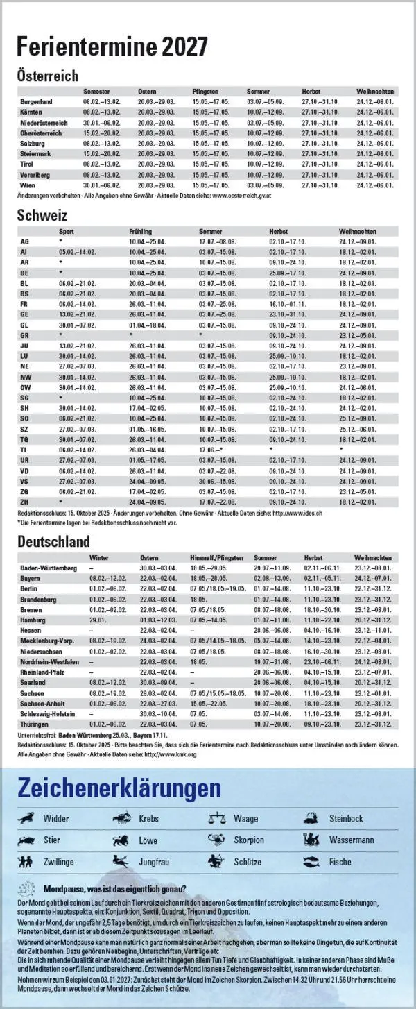 Bild: 9783819300684 | Mond-Planer 2027 | Verlag Korsch | Kalender | Spiralbindung | 13 S.