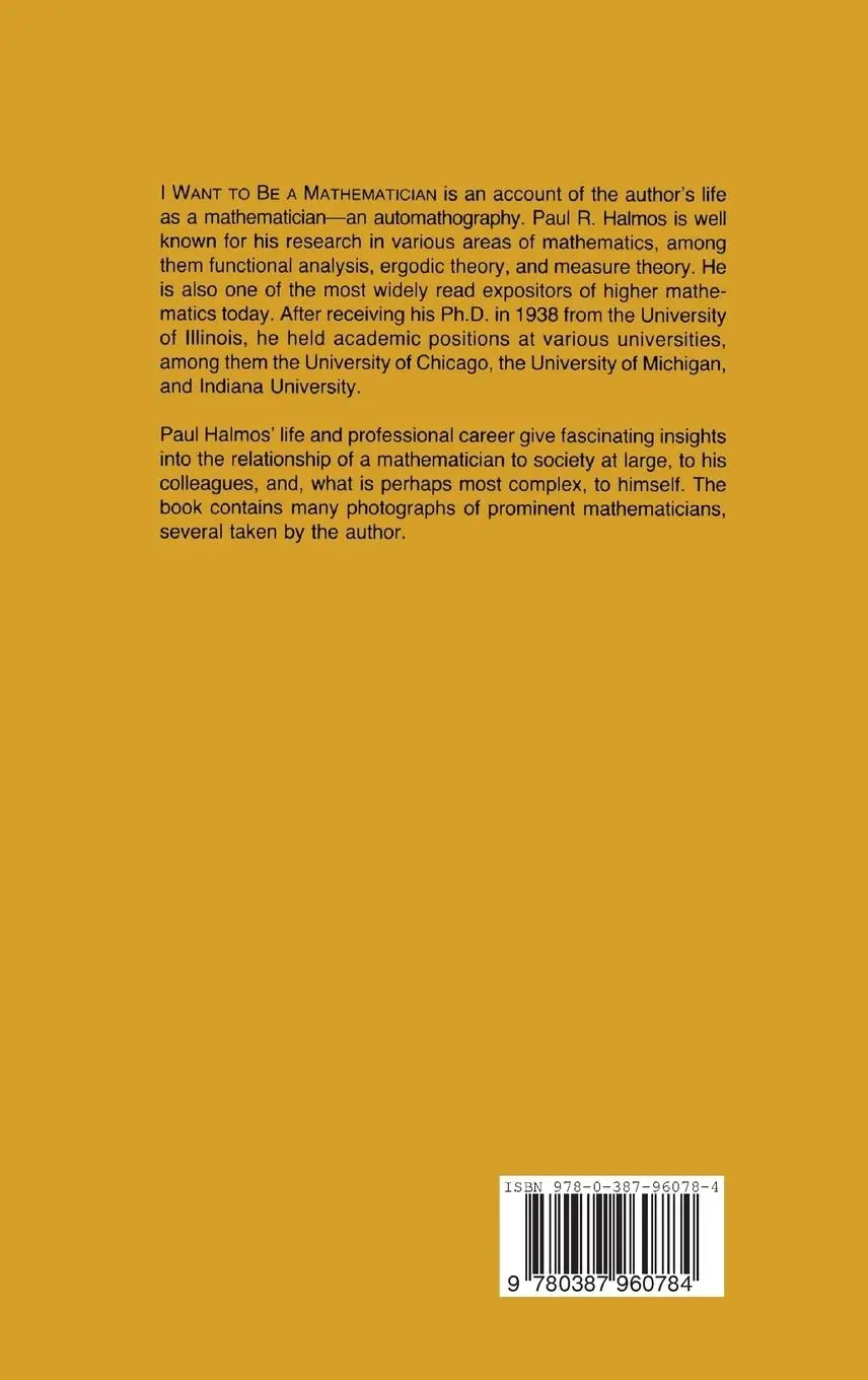 Rückseite: 9780387960784 | I Want to be a Mathematician | An Automathography | P. R. Halmos | xvi