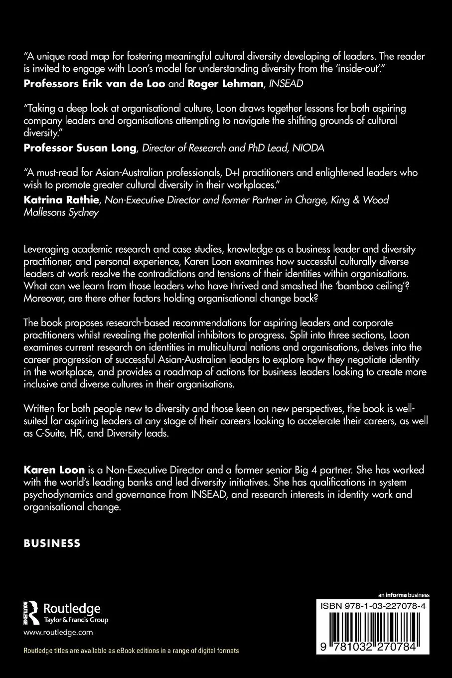 Rückseite: 9781032270784 | Fostering Culturally Diverse Leadership in Organisations | Karen Loon