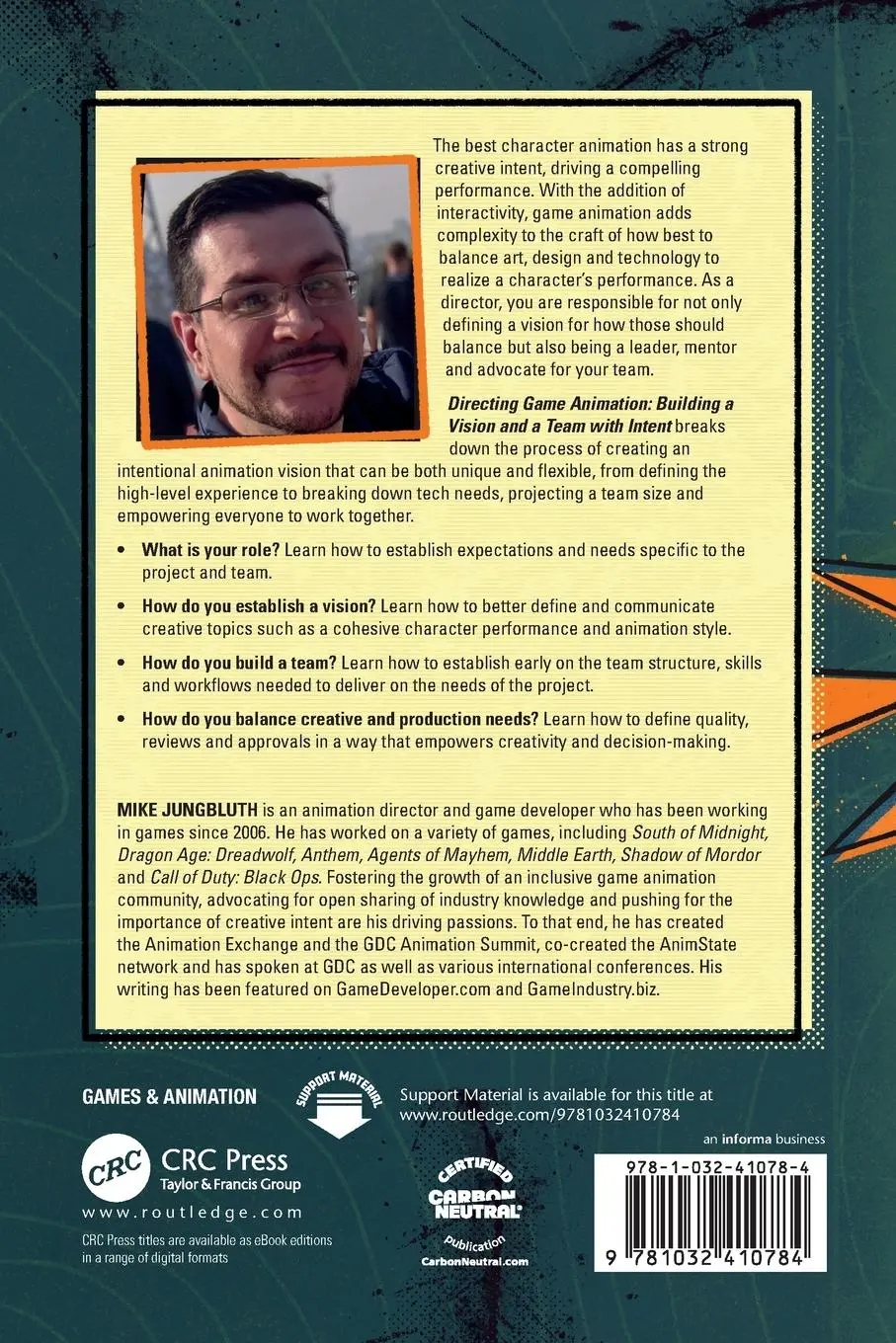 Rückseite: 9781032410784 | Directing Game Animation | Building a Vision and a Team with Intent