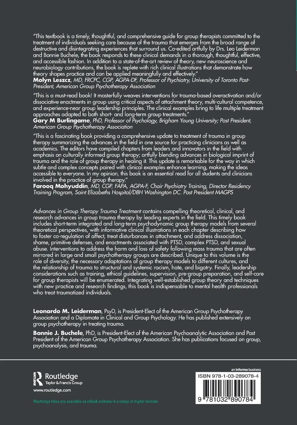 Rückseite: 9781032890784 | Advances in Group Therapy Trauma Treatment | Bonnie J. Buchele (u. a.)