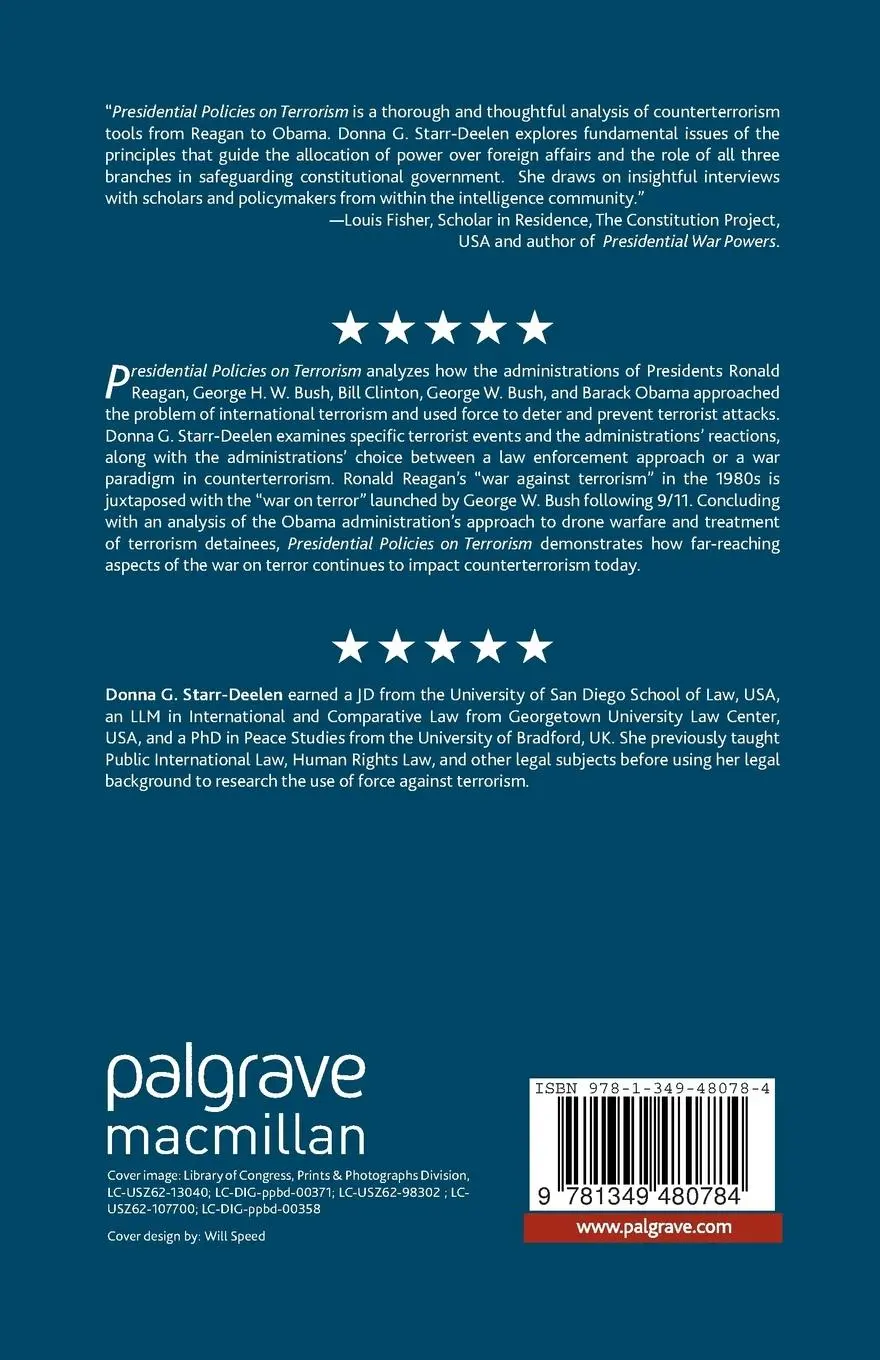 Rückseite: 9781349480784 | Presidential Policies on Terrorism | D. Starr-Deelen | Taschenbuch
