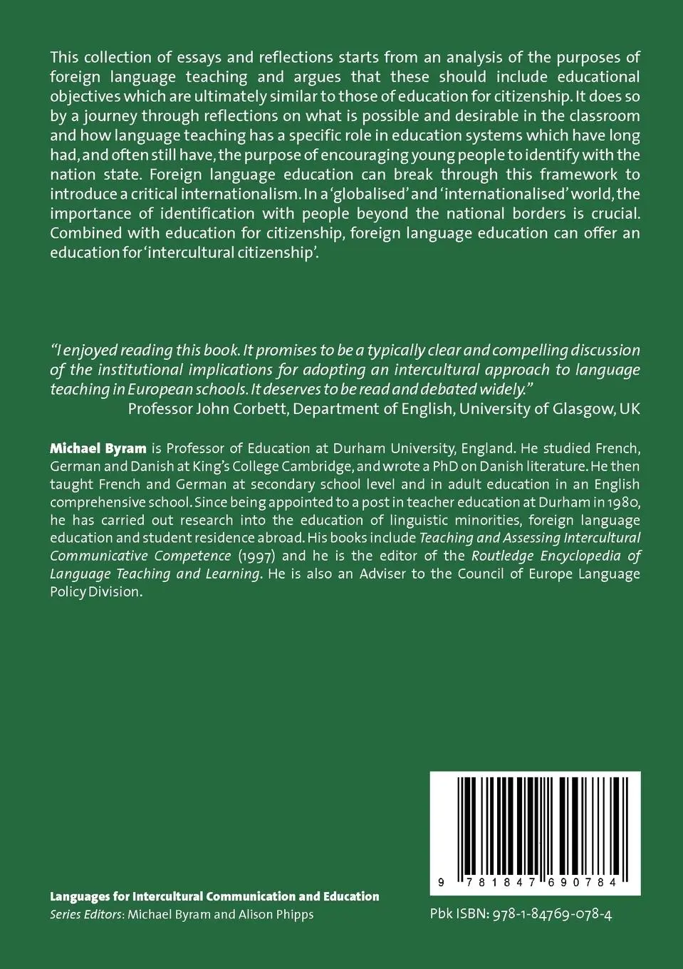 Rückseite: 9781847690784 | From Foreign Language Education to Education for Intercultural...