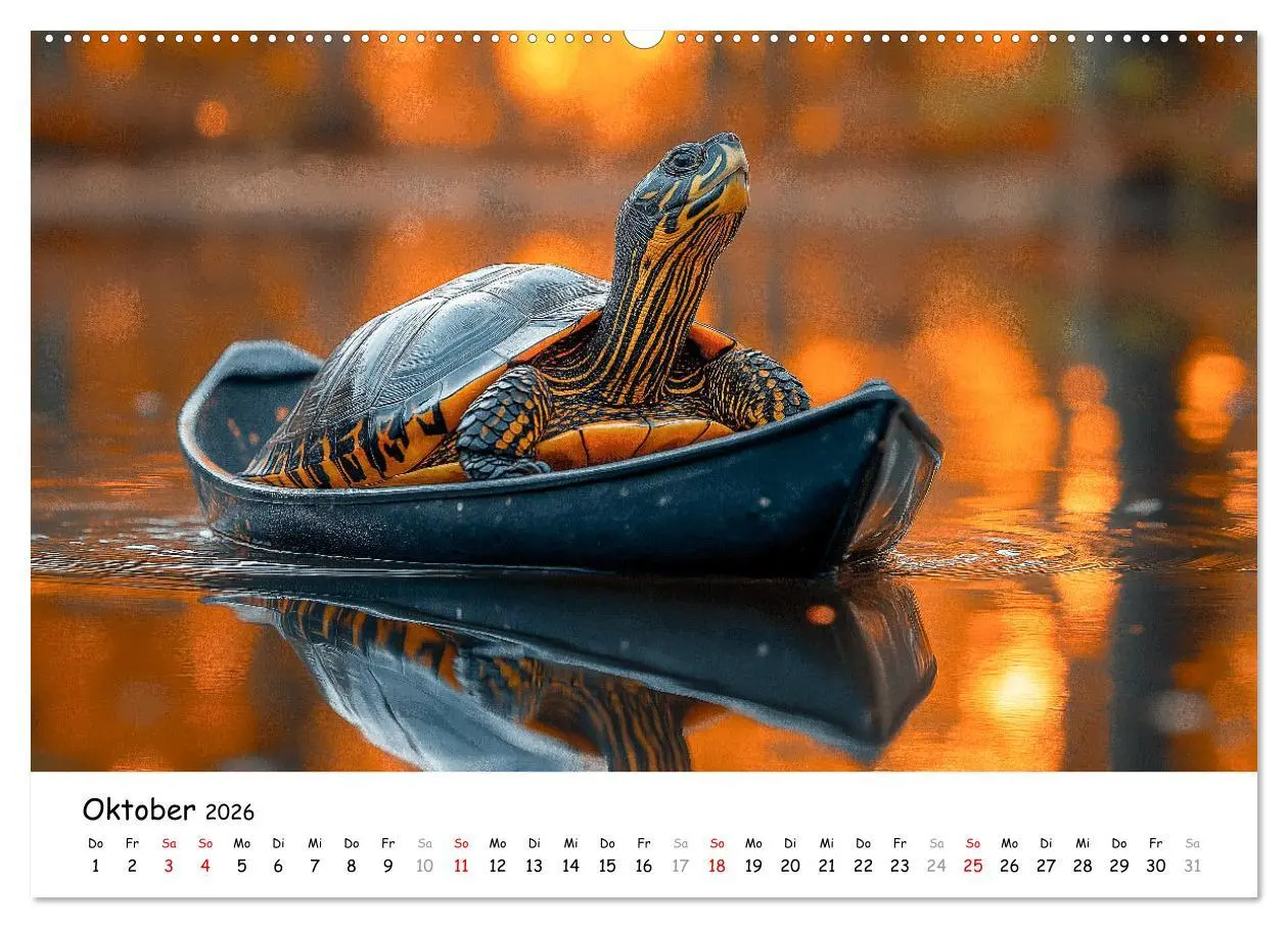 Bild: 9783457330784 | CHILL MAL - Entspannte Schildkröten beim Faulenzen (hochwertiger...
