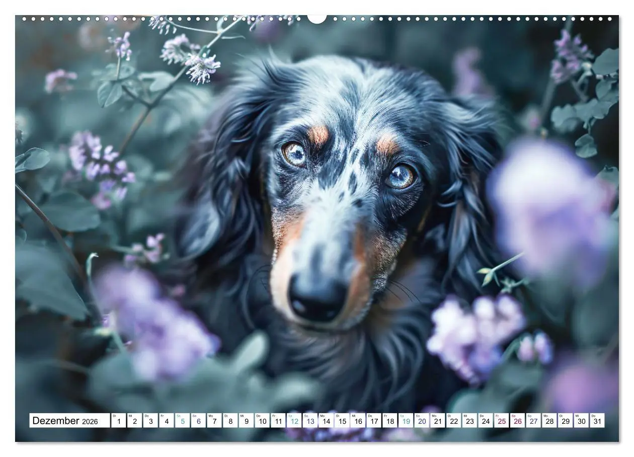 Bild: 9783457400784 | Zauberhafte Dackel (Wandkalender 2026 DIN A2 quer), CALVENDO...