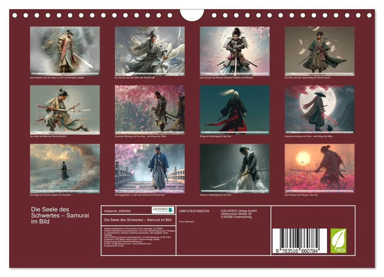 Bild: 9783516660784 | Die Seele des Schwertes - Samurai im Bild (Wandkalender 2026 DIN A4...