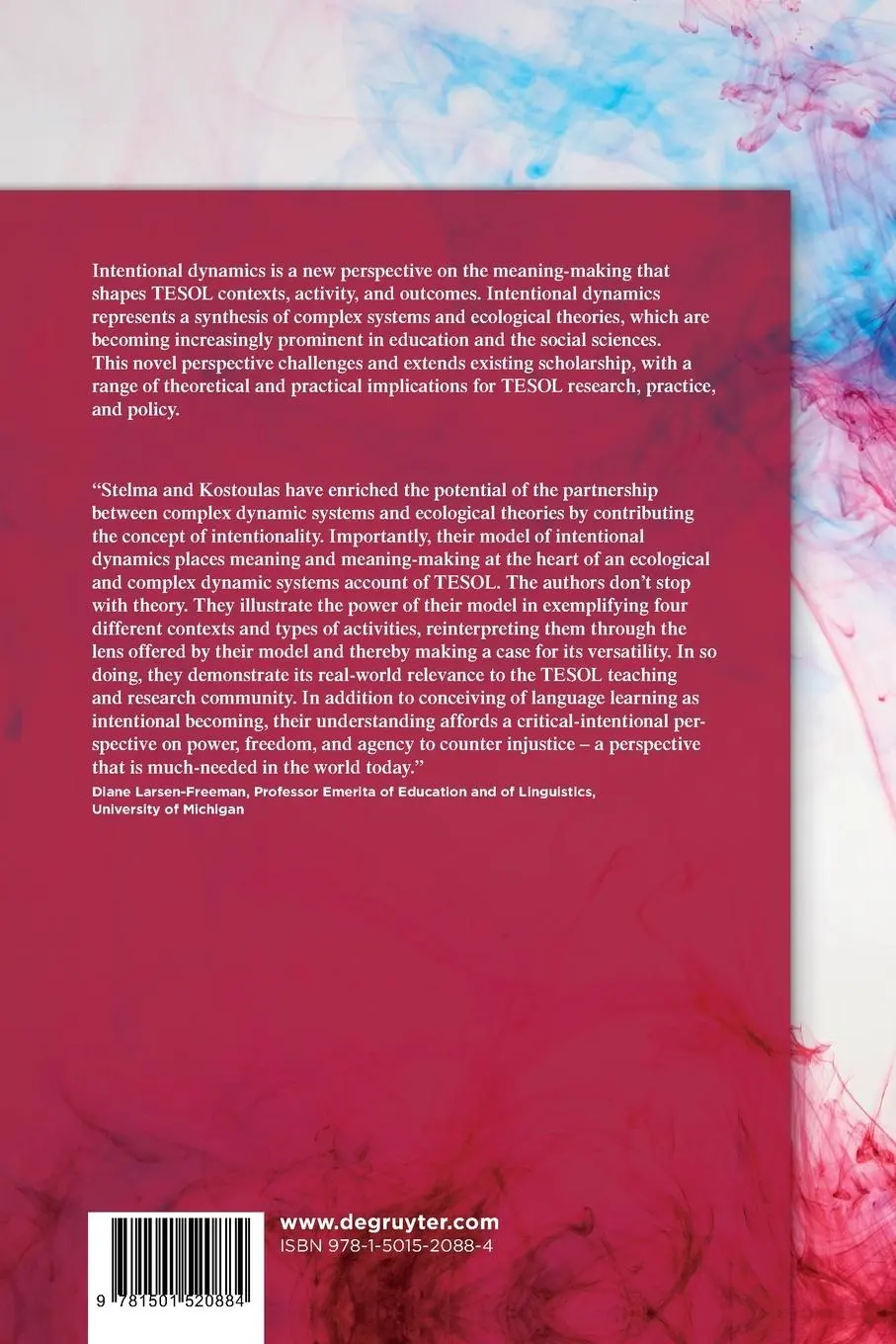 Rückseite: 9781501520884 | The Intentional Dynamics of TESOL | Achilleas Kostoulas (u. a.) | Buch