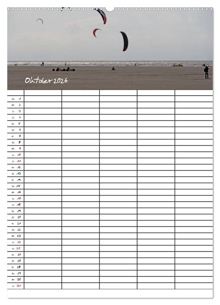 Bild: 9783516410884 | St. Peter Ording Familienplaner (hochwertiger Premium Wandkalender...
