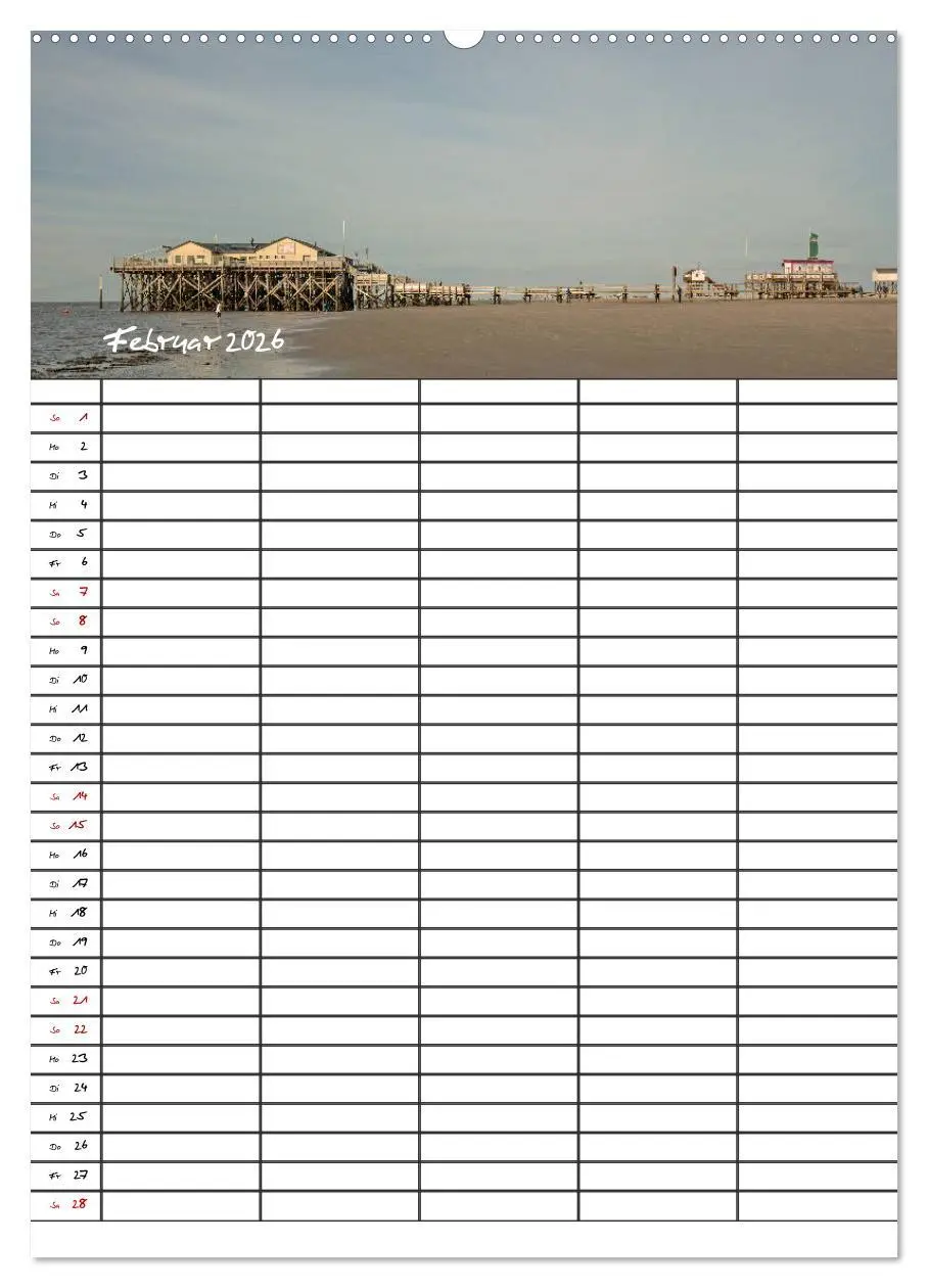 Bild: 9783516410884 | St. Peter Ording Familienplaner (hochwertiger Premium Wandkalender...