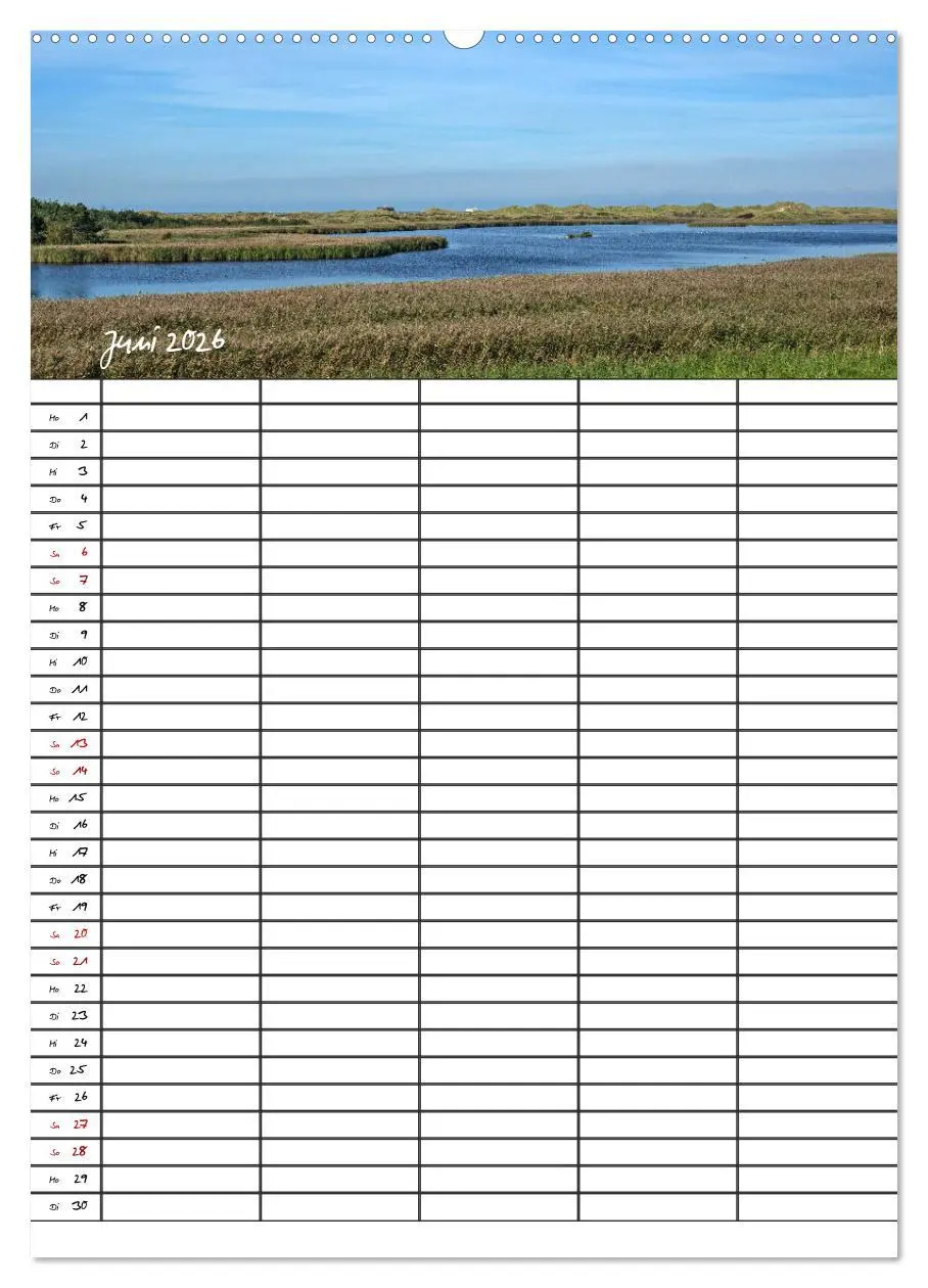 Bild: 9783516410884 | St. Peter Ording Familienplaner (hochwertiger Premium Wandkalender...