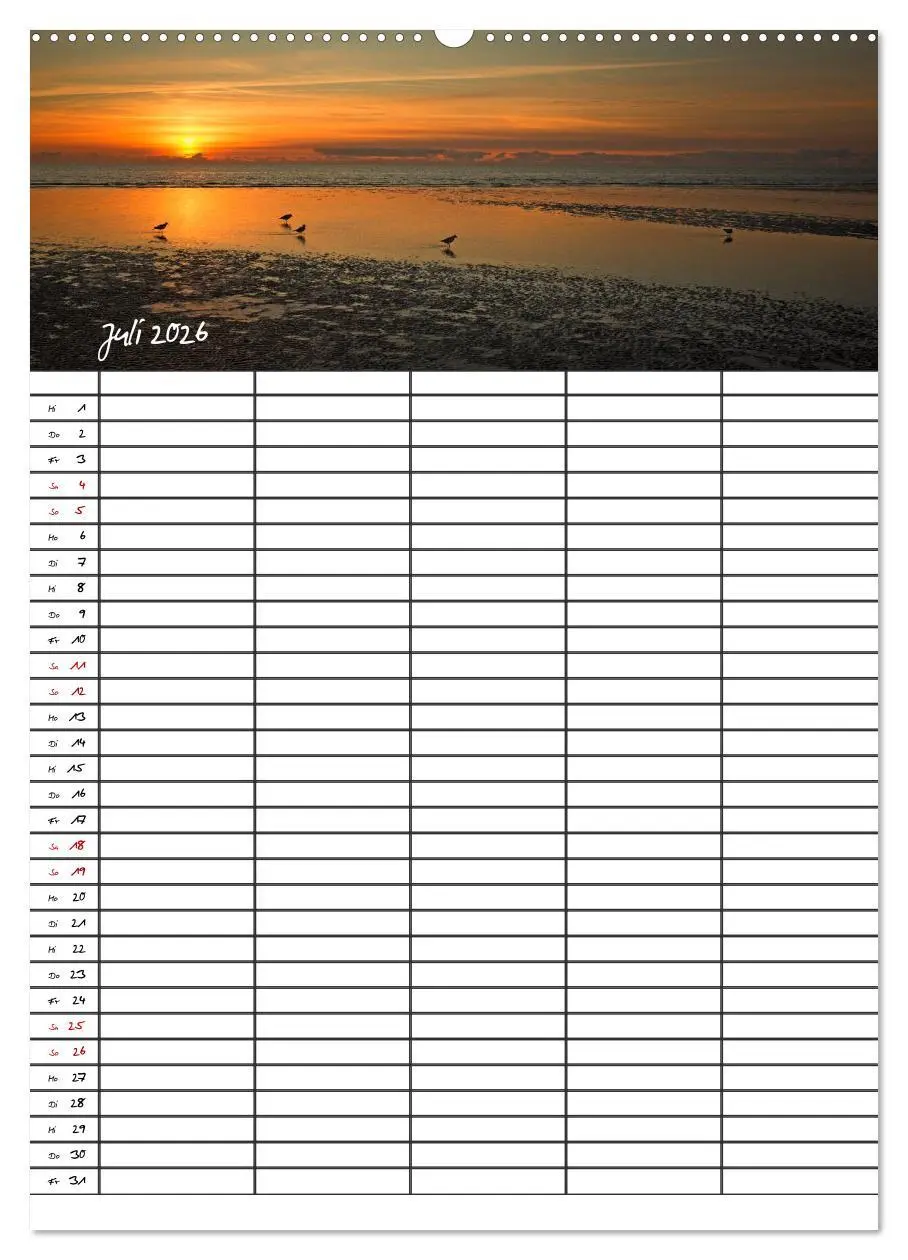 Bild: 9783516410884 | St. Peter Ording Familienplaner (hochwertiger Premium Wandkalender...