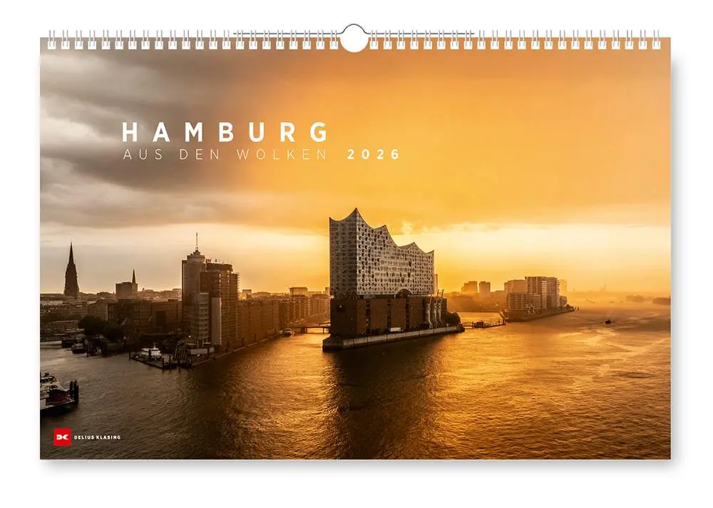 Cover: 9783667130884 | Hamburg - aus den Wolken 2026 | Kalender | 14 S. | Deutsch | 2026