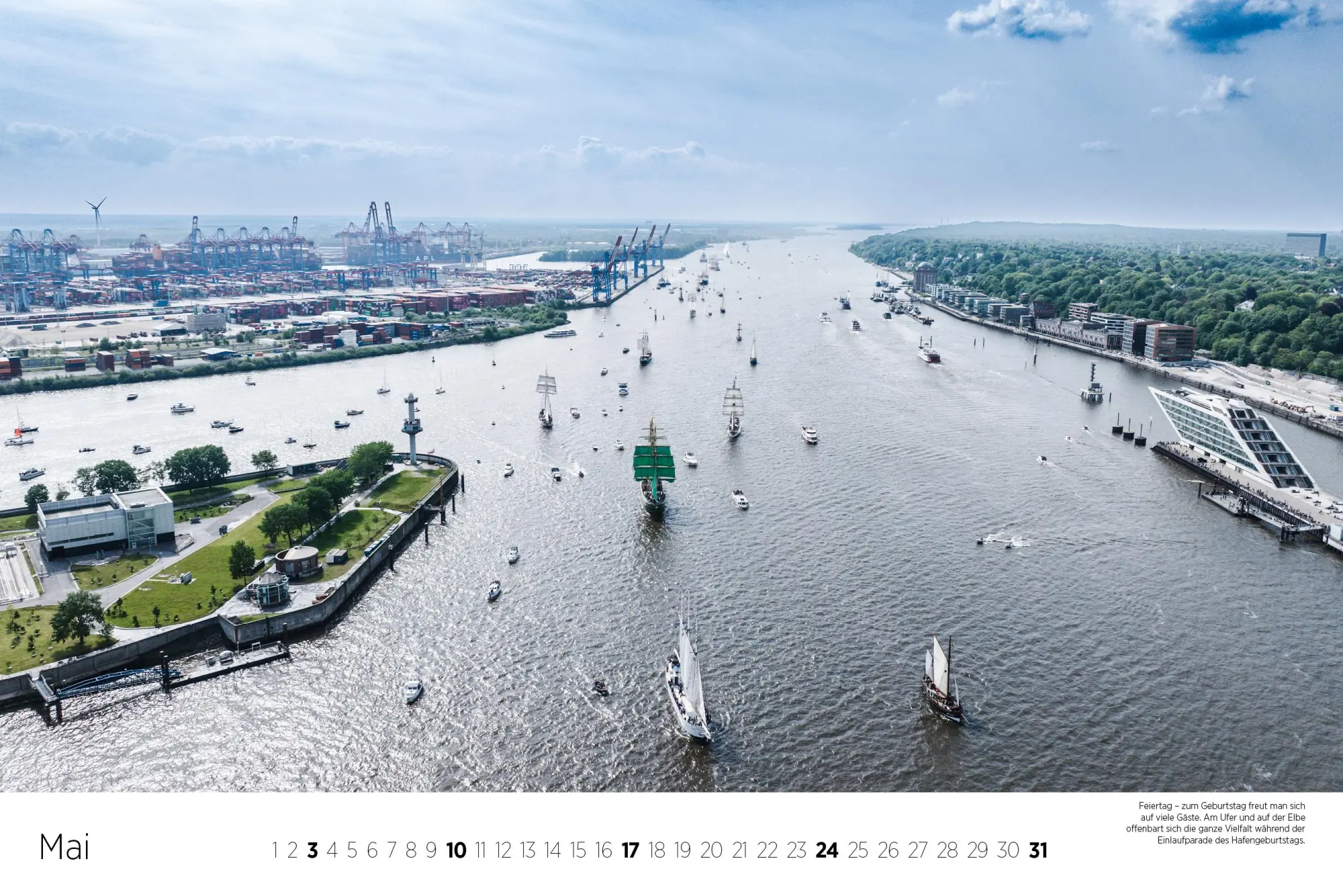 Bild: 9783667130884 | Hamburg - aus den Wolken 2026 | Kalender | 14 S. | Deutsch | 2026