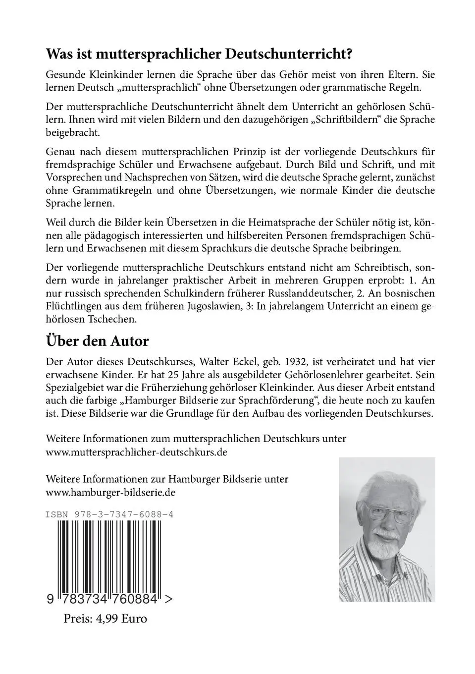 Rückseite: 9783734760884 | Deutschkurs für Ausländer auf muttersprachlicher Basis -...