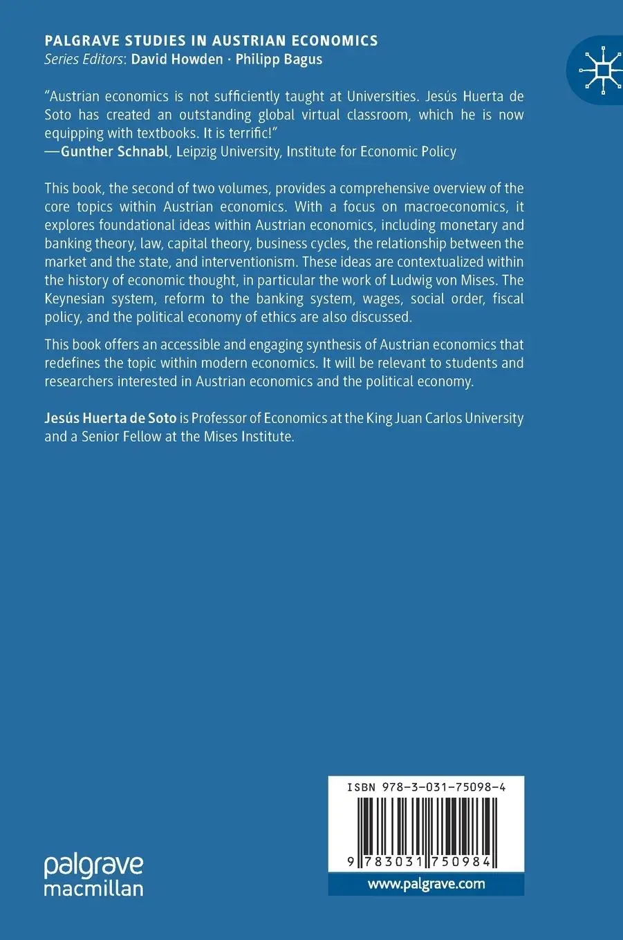 Rückseite: 9783031750984 | Lectures in Austrian Economics, Volume II | Jesús Huerta De Soto