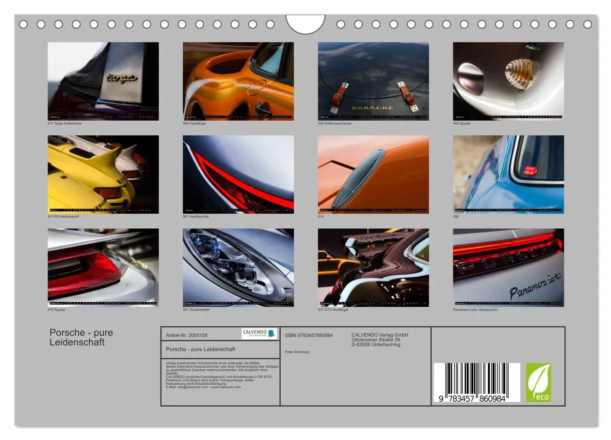Bild: 9783457860984 | Porsche - pure Leidenschaft (Wandkalender 2026 DIN A4 quer),...