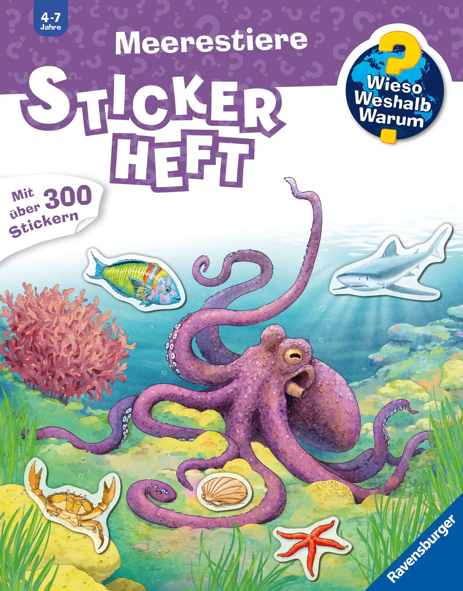 Cover: 9783473600984 | Wieso? Weshalb? Warum? Stickerheft - Meerestiere | Stefan Richter