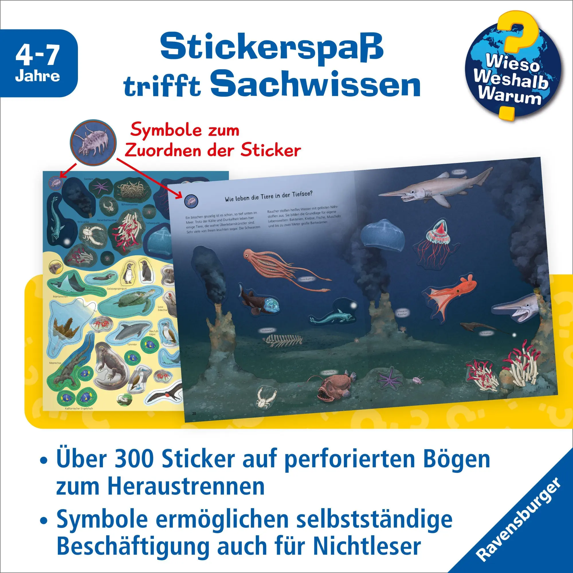 Bild: 9783473600984 | Wieso? Weshalb? Warum? Stickerheft - Meerestiere | Stefan Richter