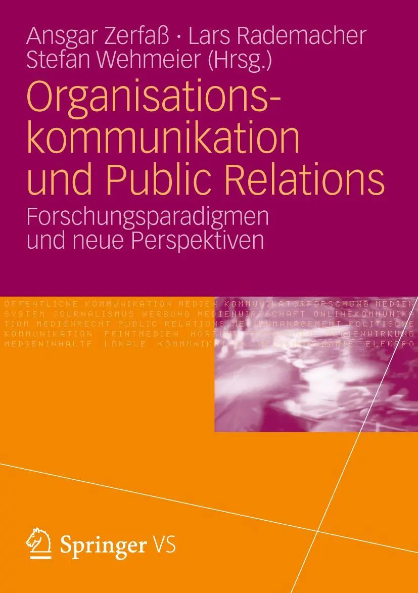 Cover: 9783531180984 | Organisationskommunikation und Public Relations | Zerfaß (u. a.) | vi