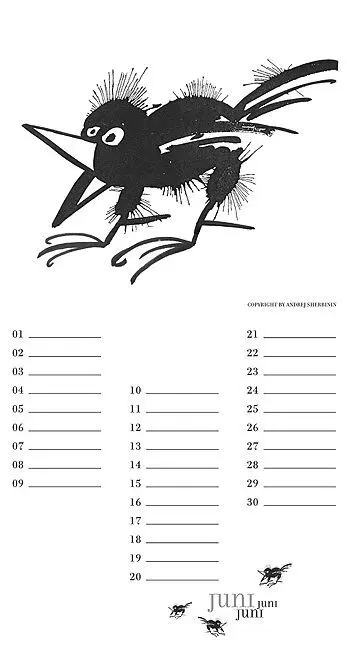 Bild: 9783861920984 | Raben, Geburtstagskalender | Kalendarium 1-sprachig | Andrej Sherbinin