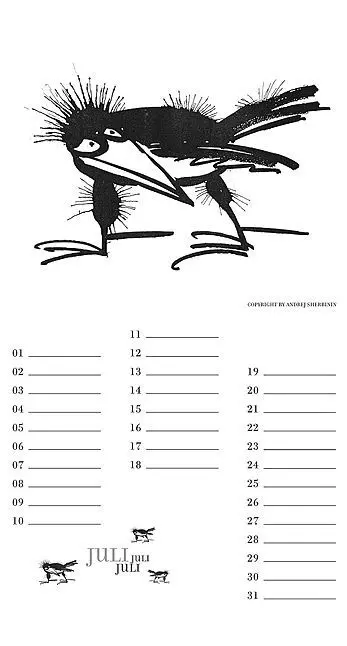 Bild: 9783861920984 | Raben, Geburtstagskalender | Kalendarium 1-sprachig | Andrej Sherbinin