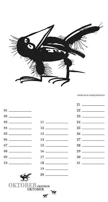 Bild: 9783861920984 | Raben, Geburtstagskalender | Kalendarium 1-sprachig | Andrej Sherbinin