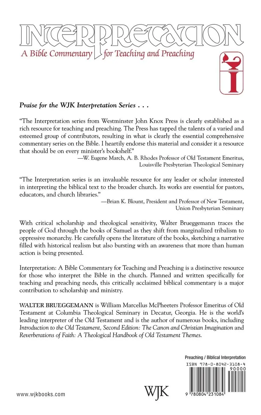 Rückseite: 9780804231084 | First and Second Samuel | Walter Brueggemann | Buch | Gebunden | 1990