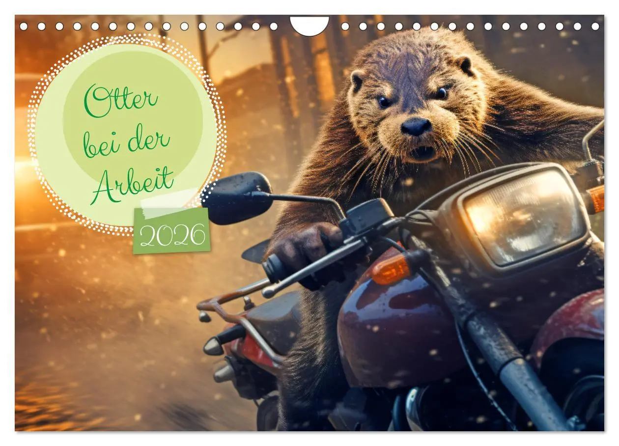 Cover: 9783457371084 | Otter bei der Arbeit (Wandkalender 2026 DIN A4 quer), CALVENDO...