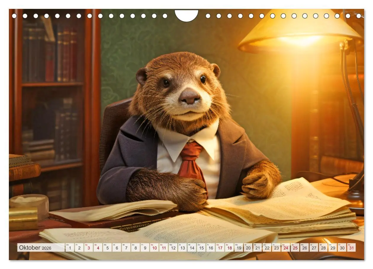 Bild: 9783457371084 | Otter bei der Arbeit (Wandkalender 2026 DIN A4 quer), CALVENDO...
