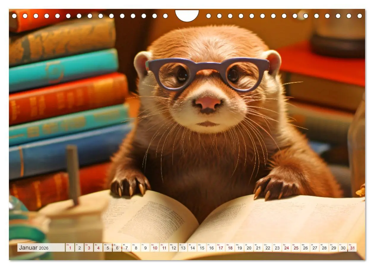 Bild: 9783457371084 | Otter bei der Arbeit (Wandkalender 2026 DIN A4 quer), CALVENDO...