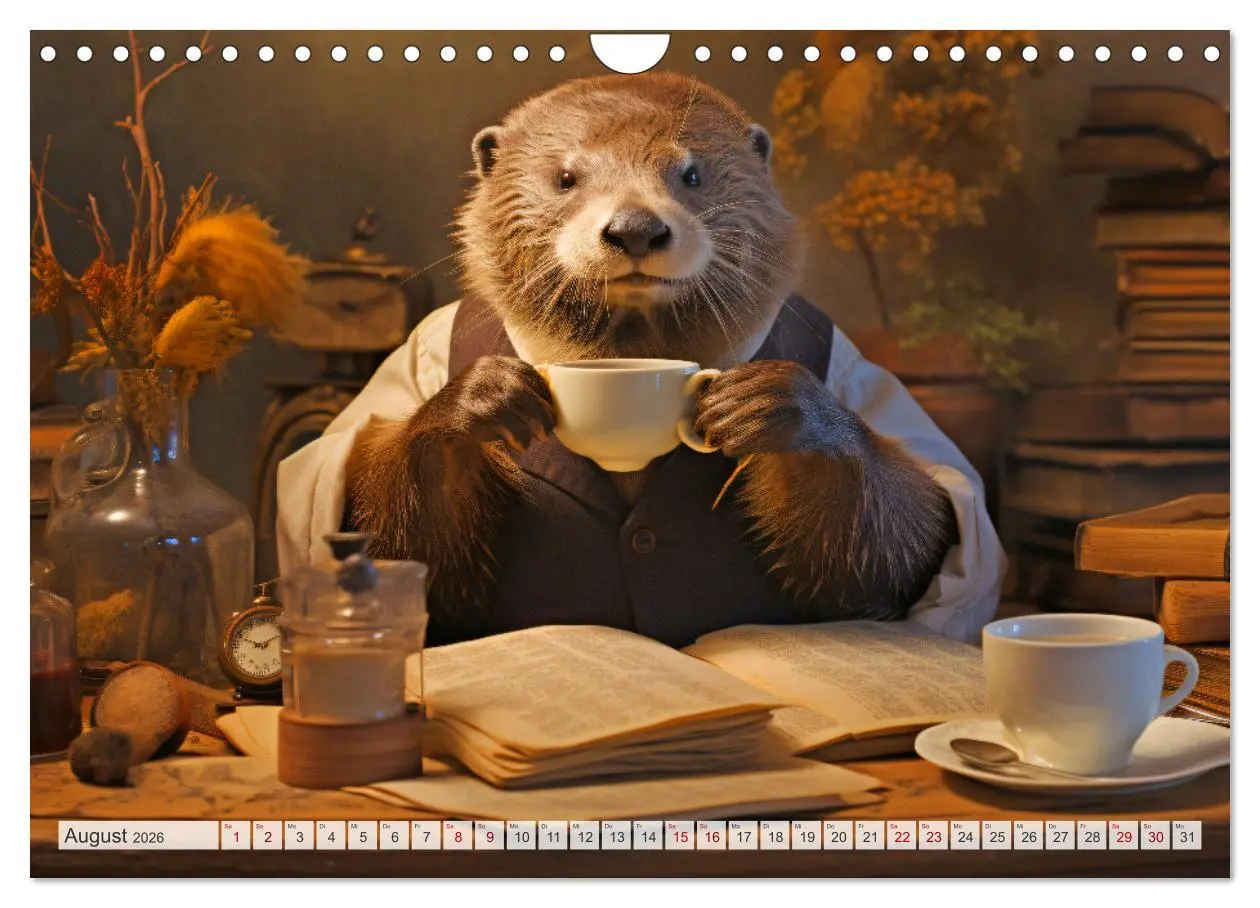 Bild: 9783457371084 | Otter bei der Arbeit (Wandkalender 2026 DIN A4 quer), CALVENDO...