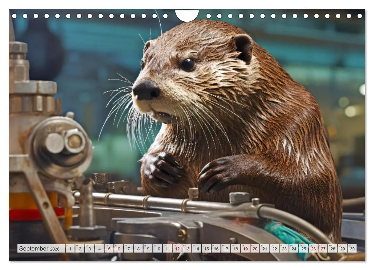 Bild: 9783457371084 | Otter bei der Arbeit (Wandkalender 2026 DIN A4 quer), CALVENDO...