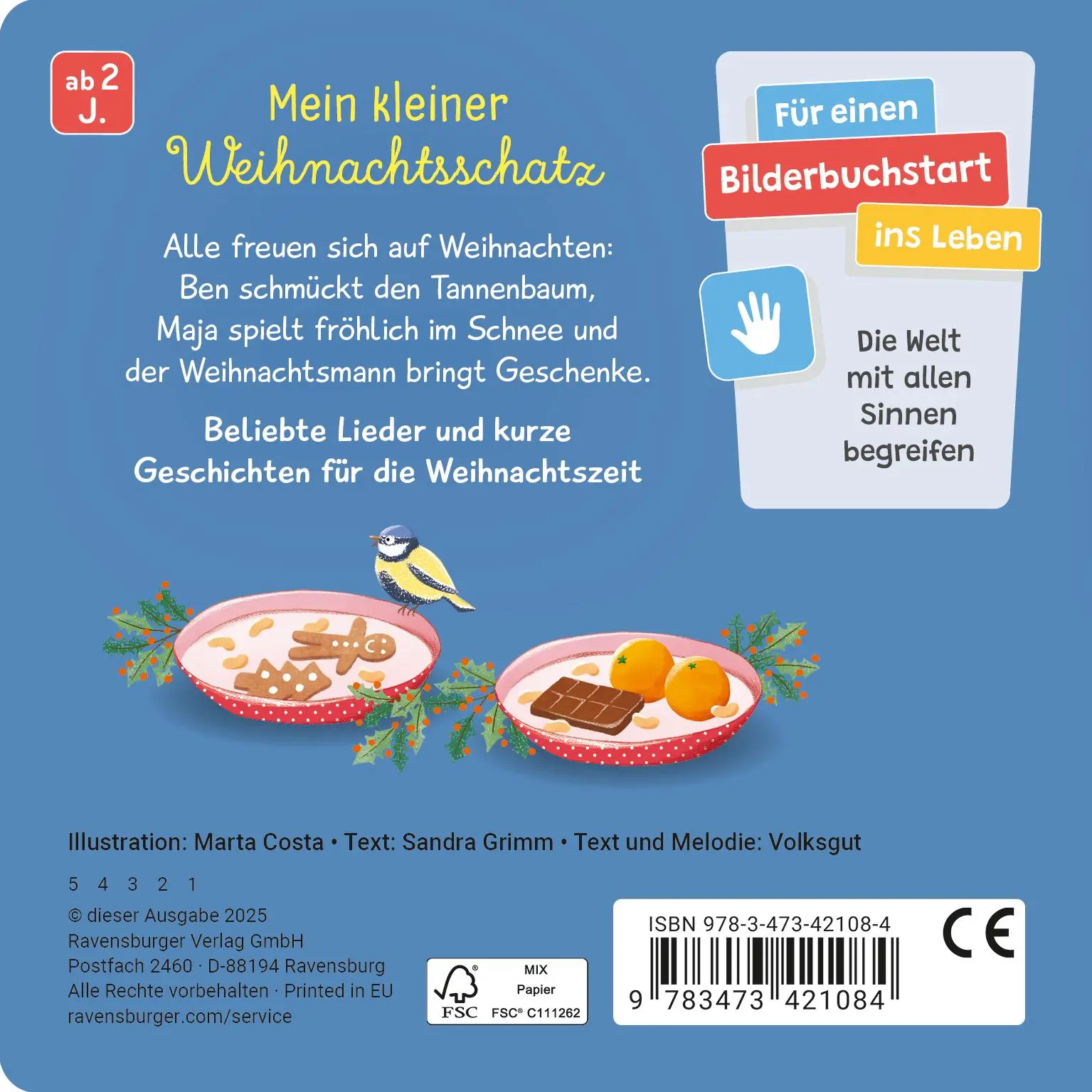 Rückseite: 9783473421084 | Juhu, bald ist Weihnachten! | Lieder und Geschichten | Sandra Grimm