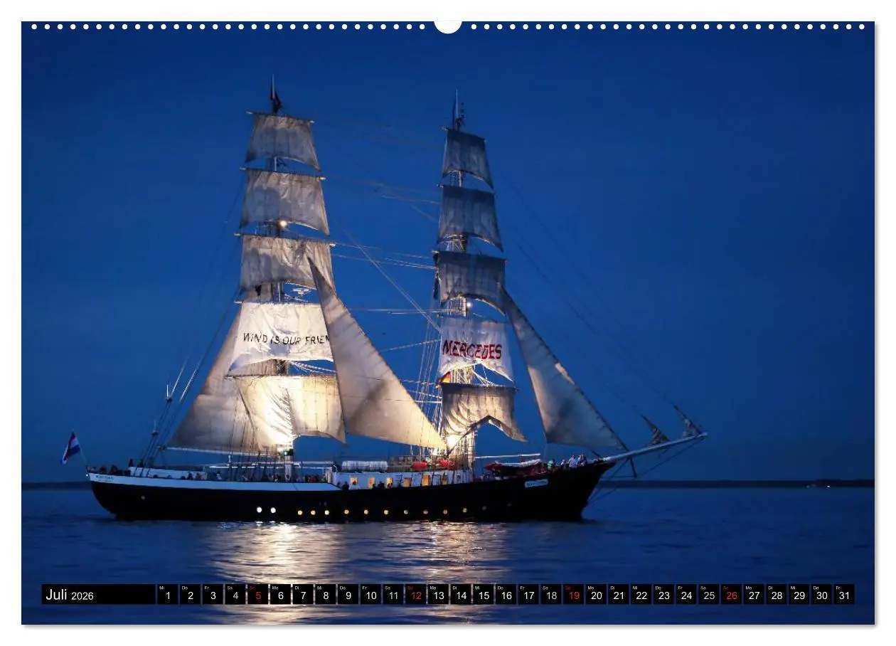 Bild: 9783516151084 | Hanse Sail (hochwertiger Premium Wandkalender 2026 DIN A2 quer),...