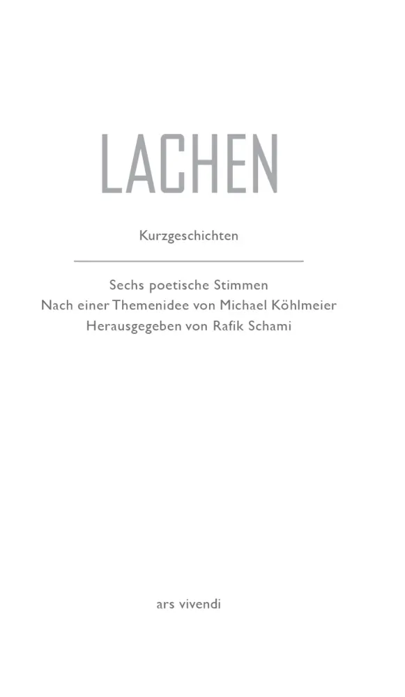 Bild: 9783747201084 | Lachen | Kurzgeschichten | Rafik Schami | Buch | 184 S. | Deutsch