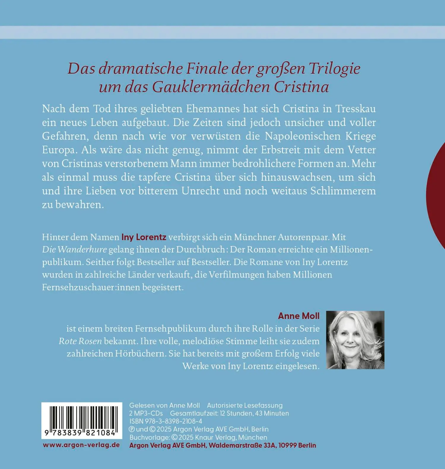 Rückseite: 9783839821084 | Lied der Rache | Das große Finale der Bestseller-Trilogie | Lorentz